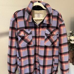 Sage Plaid Jacket in Purple and Pink